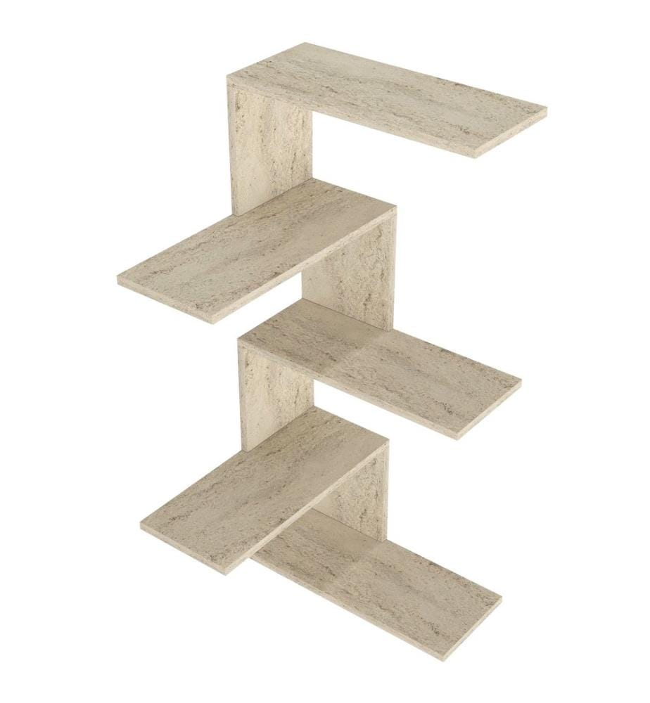 Étagère murale, travertin, 100 % panneau de particules mélaminé