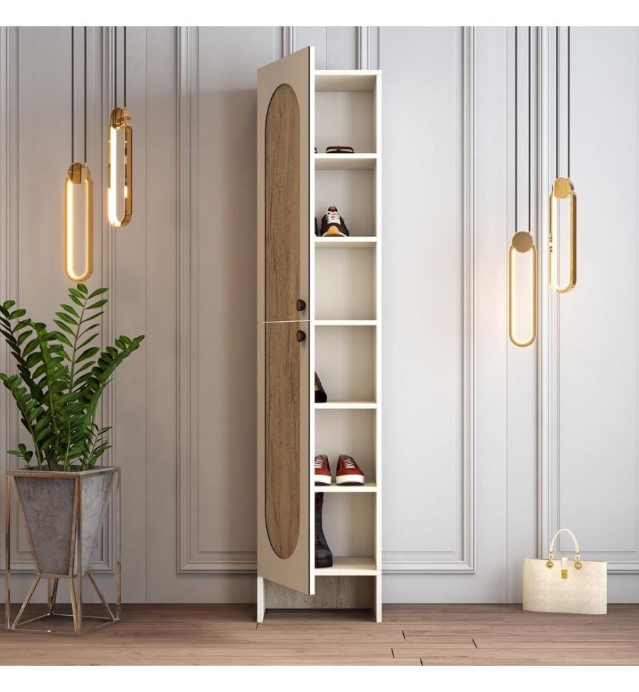 Portemanteau, crème, travertin, 100 % panneau de particules mélaminé