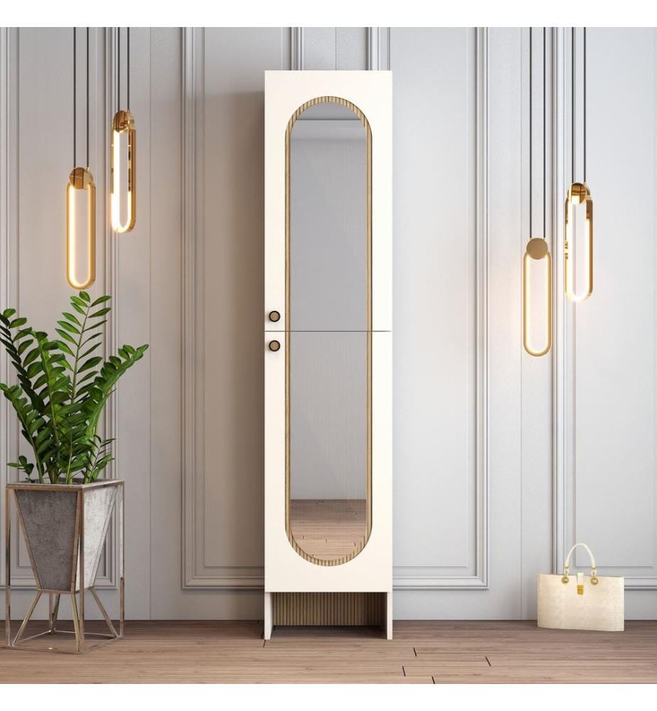 Portemanteau, crème, chêne, 100 % panneau de particules mélaminé