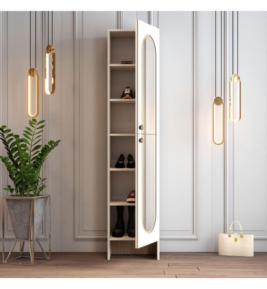Portemanteau, crème, chêne, 100 % panneau de particules mélaminé