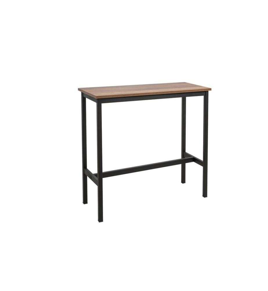 Bartisch- und Hocker-Set, 3-teilig, Schwarz, 100 % Spanplatte, Gestell: 100 % Metall