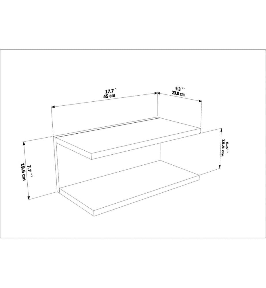 Table de nuit, beige, 100 % panneau de particules mélaminé