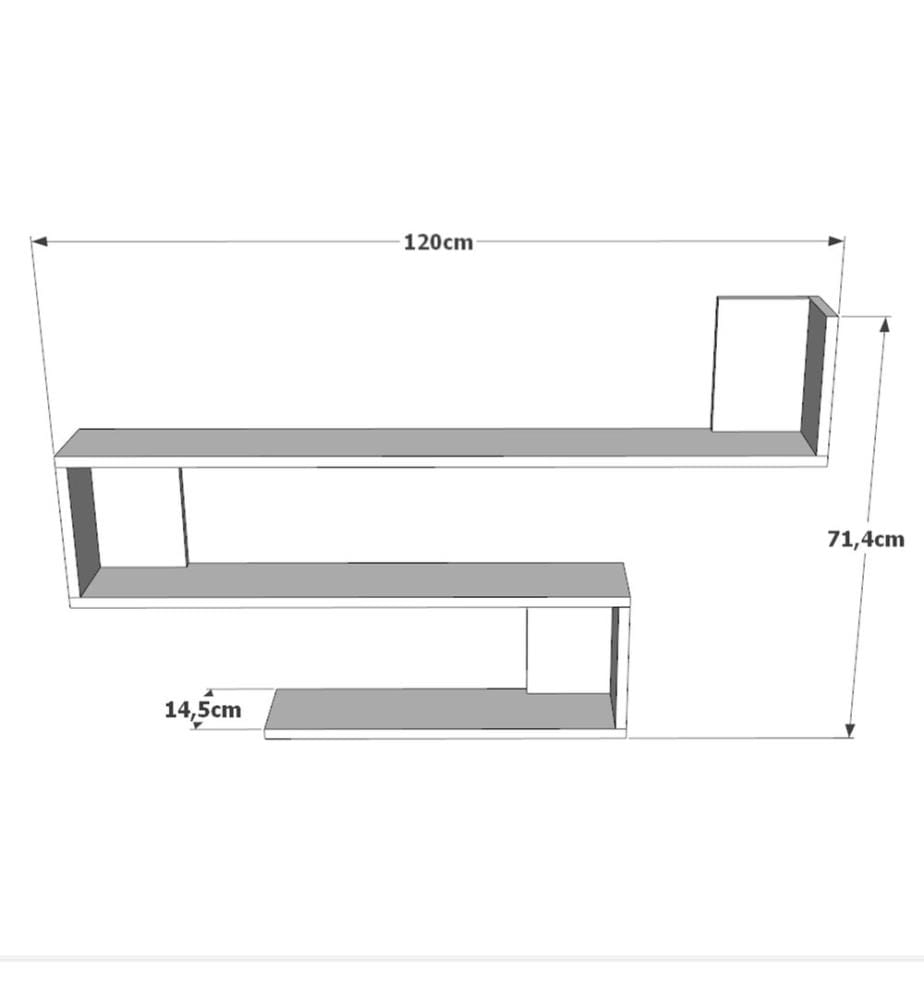 Étagère murale, blanc, 100 % panneau de particules mélaminé