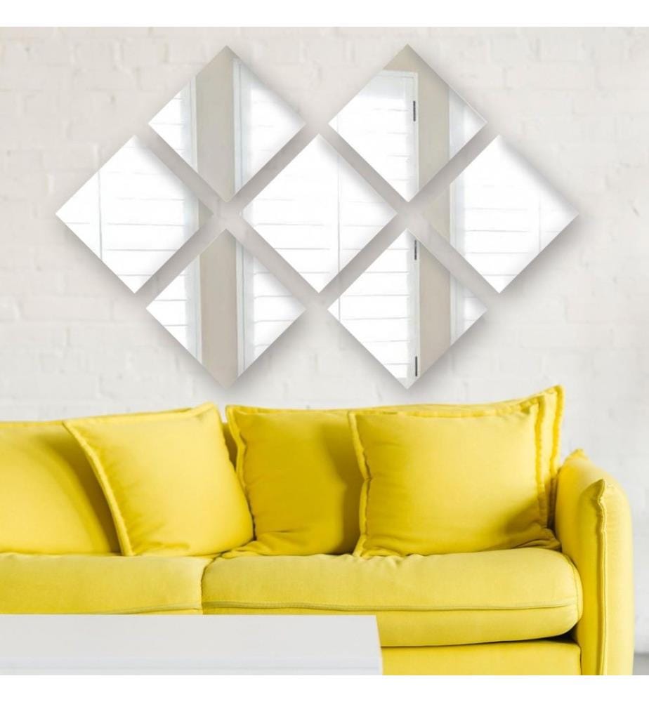 Set di specchi, 7 pezzi, argento, vetro, senza cornice