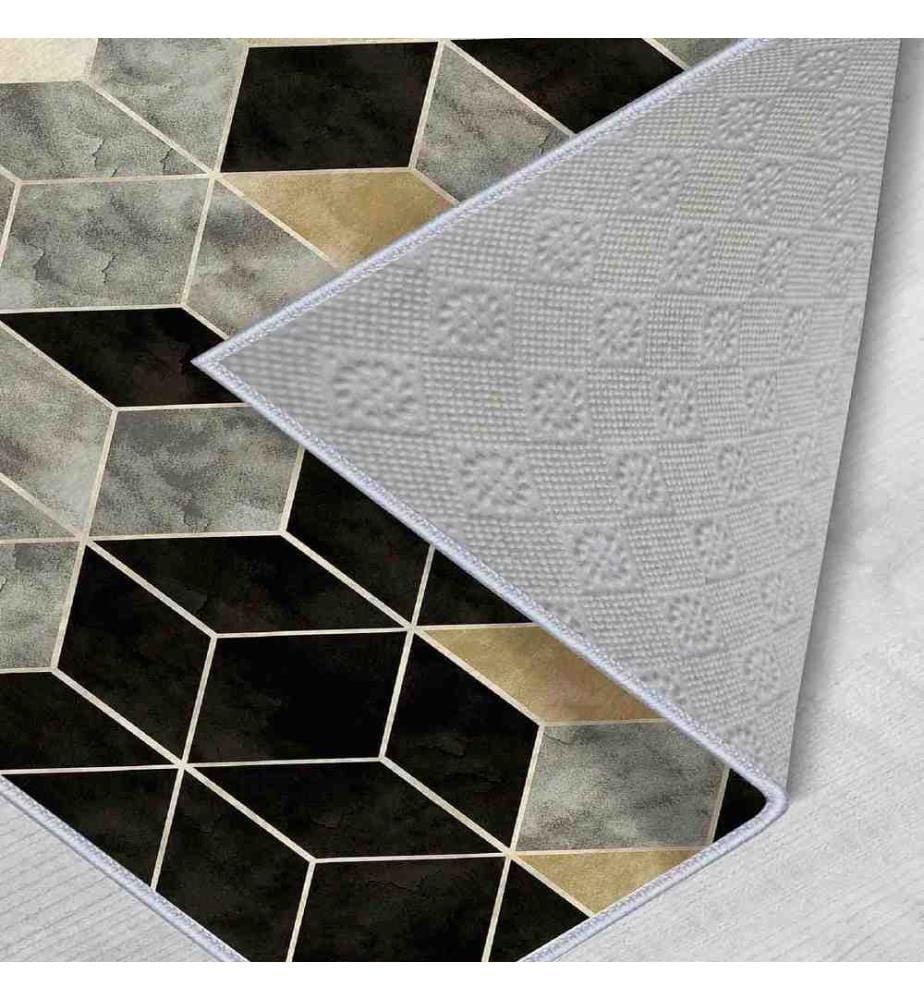 Tappeto, Beige, Oro, Nero, 100% poliestere, 100 x 350 cm