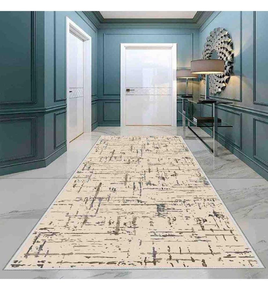 Tappeto, Crema, Visone, 100% poliestere, 50 x 800 cm