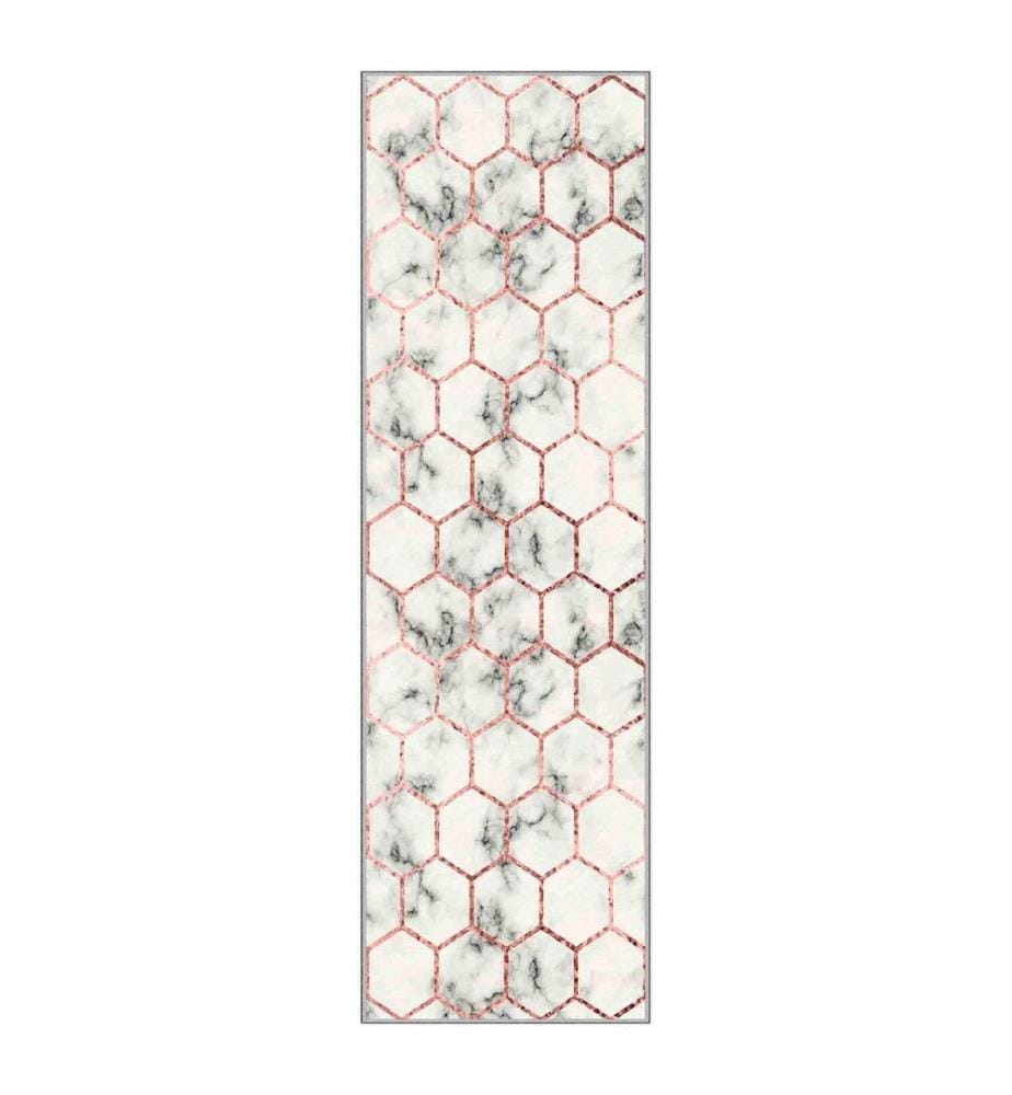 Teppich, Creme, Bronze, Schwarz, 100% Polyester, 80 x 550 cm
