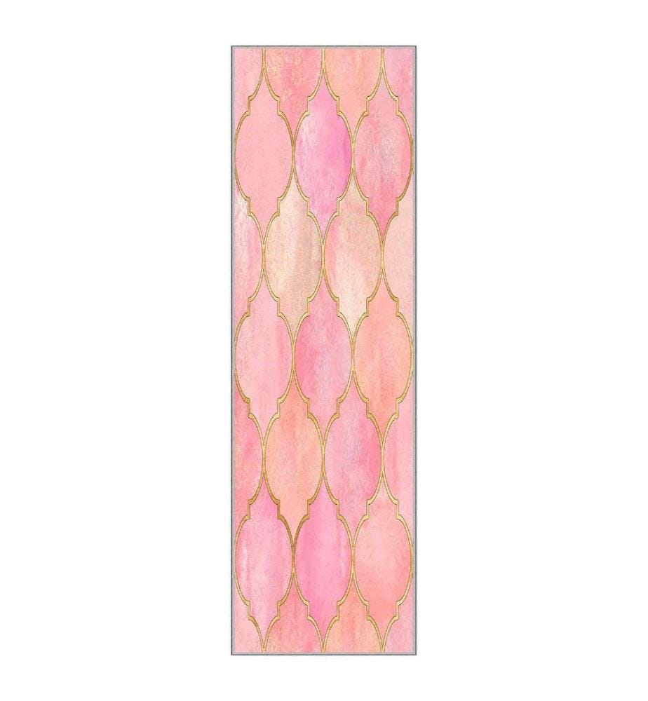 Tappeto, Rosa, Oro, 100% poliestere, 80 x 150 cm