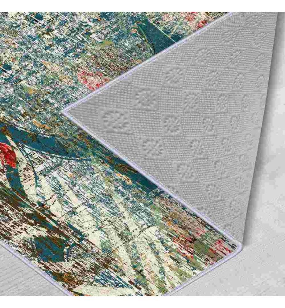 Tappeto, Crema, Arancione, Rosso, Verde, 100% poliestere, 80 x 350 cm