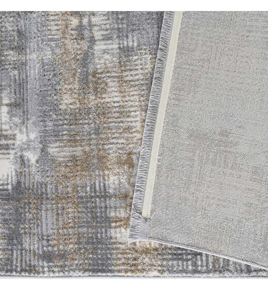 Hall Carpet, Grey, Beige, Cream, 60% Polypropylene / 40% Polyester, 100 x 150 cm