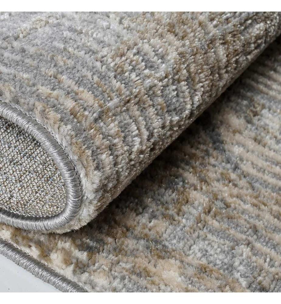 Hall Carpet, Grey, Beige, Cream, 60% Polypropylene / 40% Polyester, 100 x 150 cm