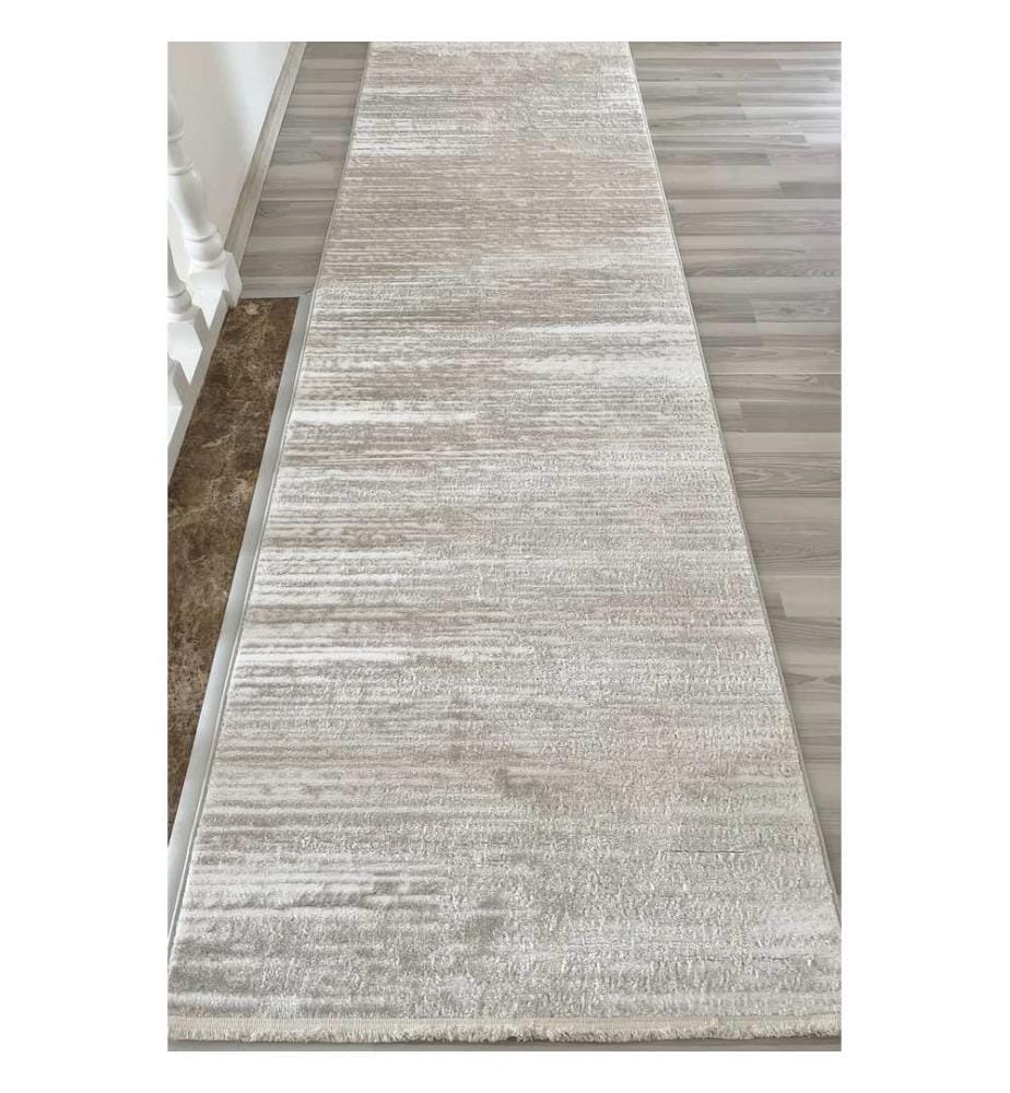 Teppich für den Flur, Creme, 100% Polyester, 80 x 350 cm