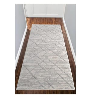 Teppich für den Flur, Grau, 100% Polyester, 120 x 500 cm
