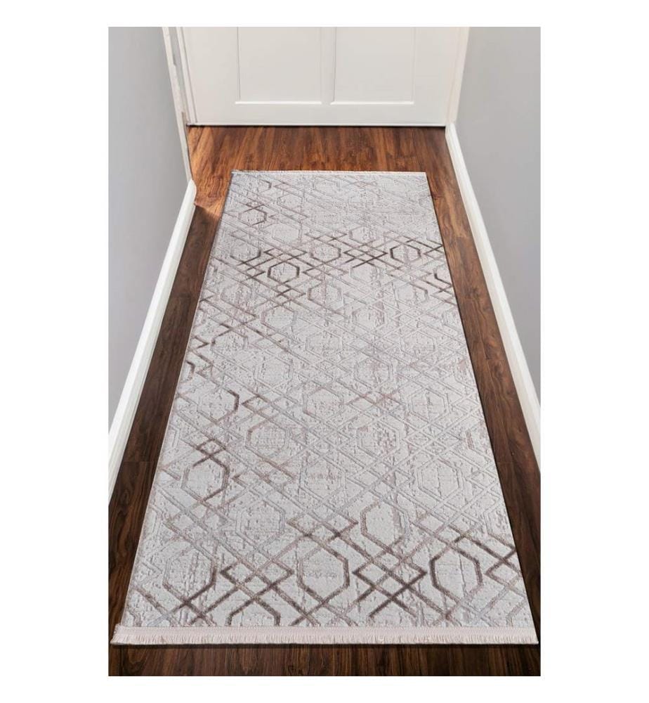 Tappeto per ingresso, Beige, 100% acrilico, 100 x 300 cm