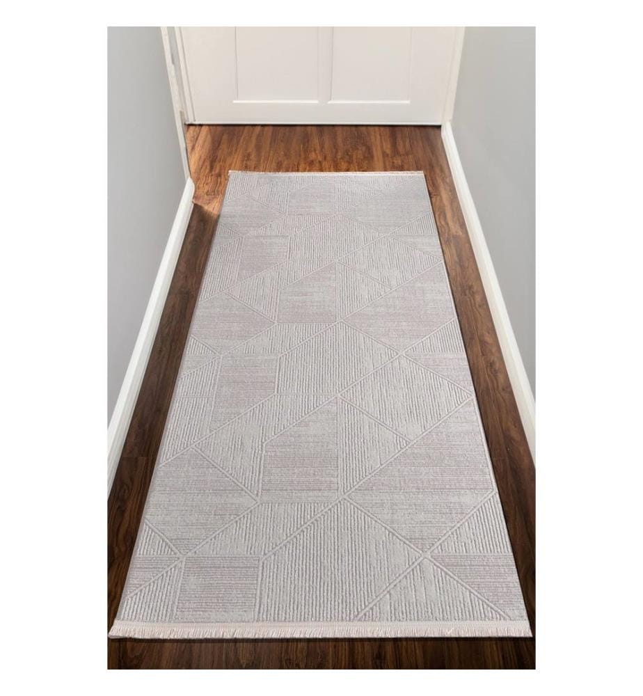 Tappeto da sala, beige, 100% acrilico, 80 x 250 cm