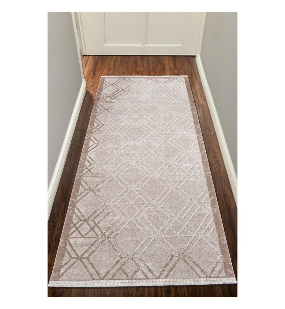 Tappeto per ingresso, Beige, 100% Acrilico, 120 x 250 cm