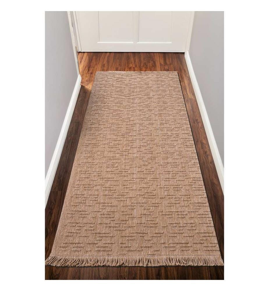 Tappeto per ingresso, Beige, 100% polipropilene, 80 x 350 cm