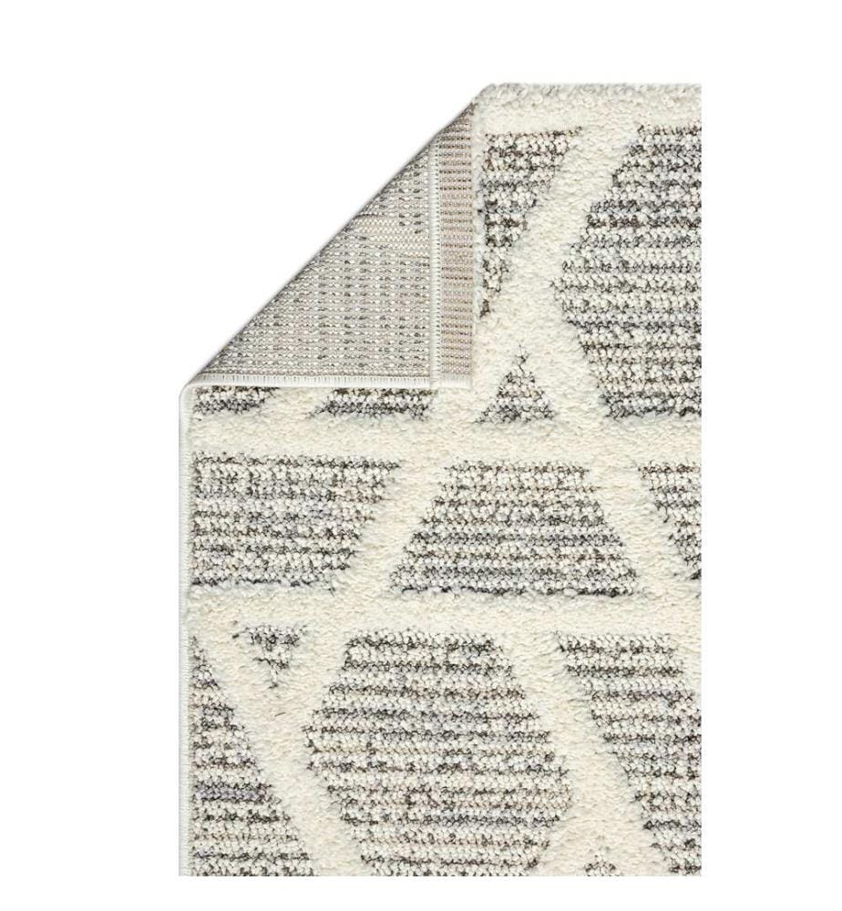 Teppich für den Flur, Creme, Grau, 100% Polypropylen, 80 x 300 cm