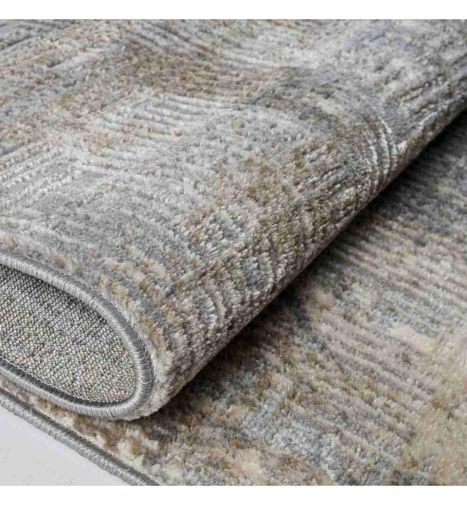 Tapis de hall, 100 x 200, , Gris Beige Crème, 60% Polypropylène - 40% Polyester, 1700 G-m²,