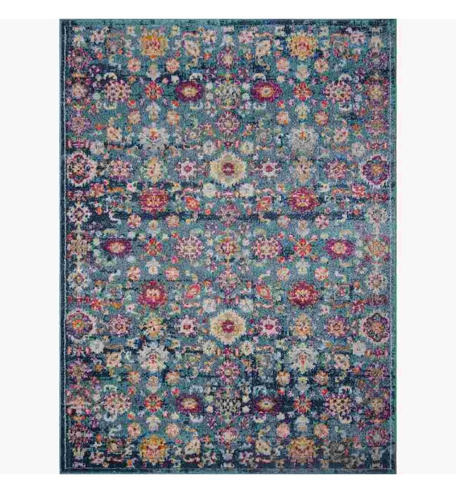 Tappeto da sala, Blu, 100% polipropilene, 80 x 300 cm