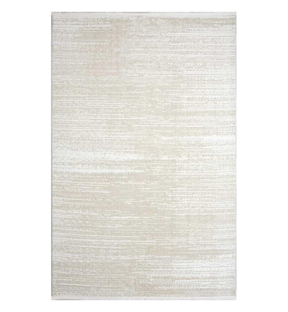 Tappeto da sala, Bianco, Beige, 100% poliestere, 100 x 150 cm