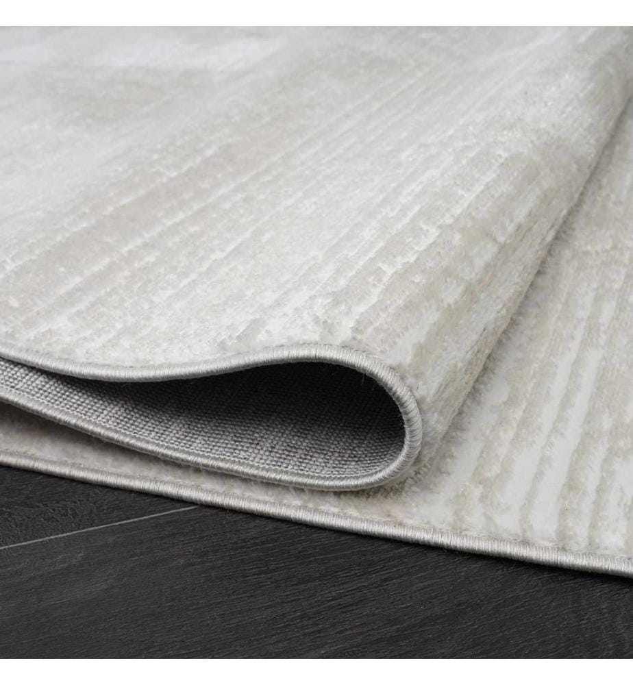Tappeto da sala, Bianco, Beige, 100% poliestere, 100 x 200 cm