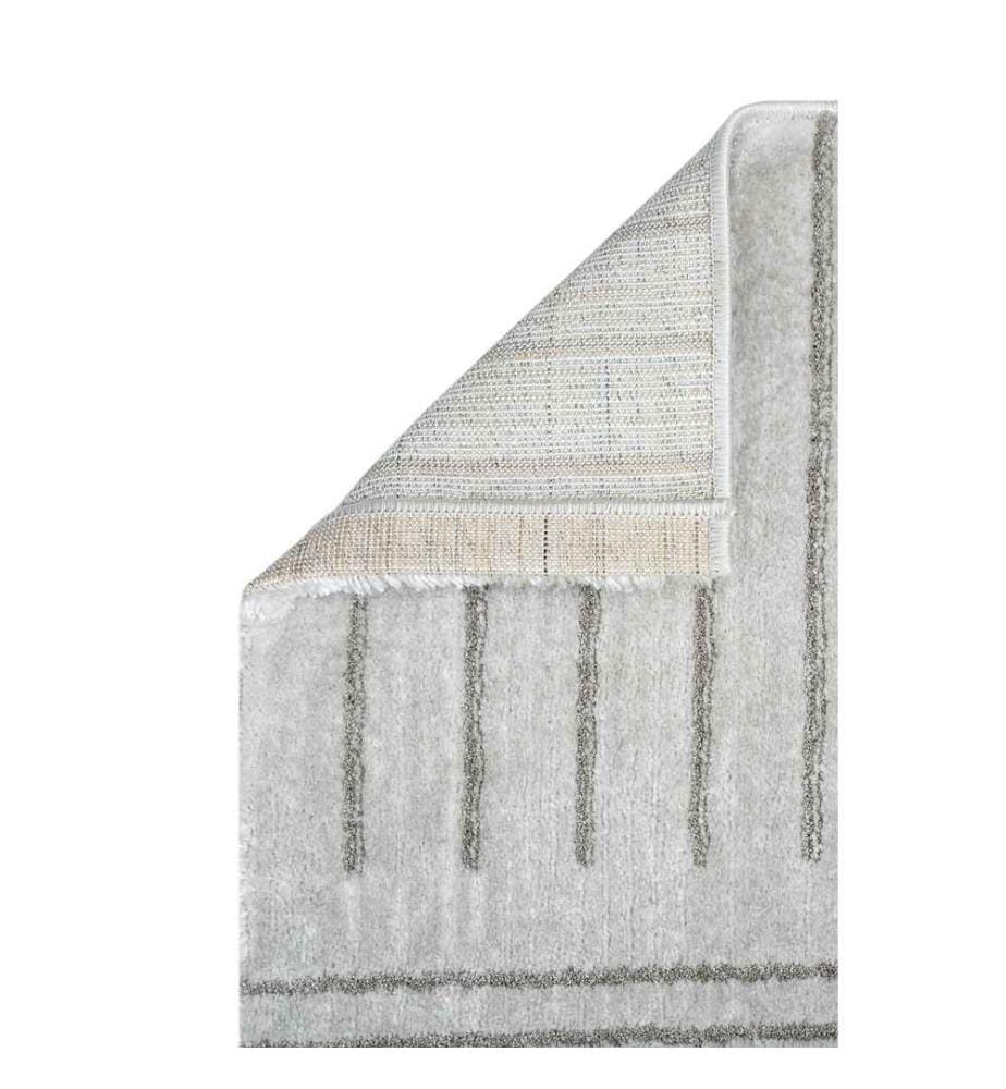 Tappeto, Grigio, 100% poliestere, 140 x 200 cm
