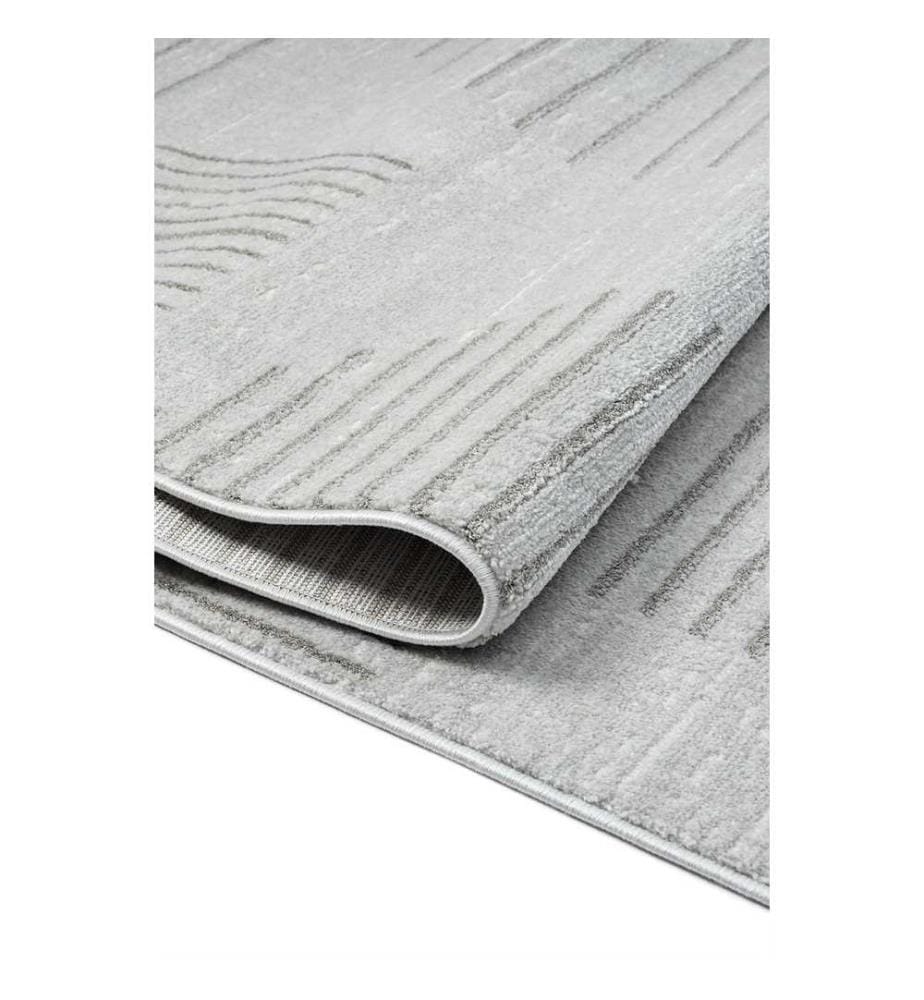 Tappeto, Grigio, 100% poliestere, 140 x 200 cm