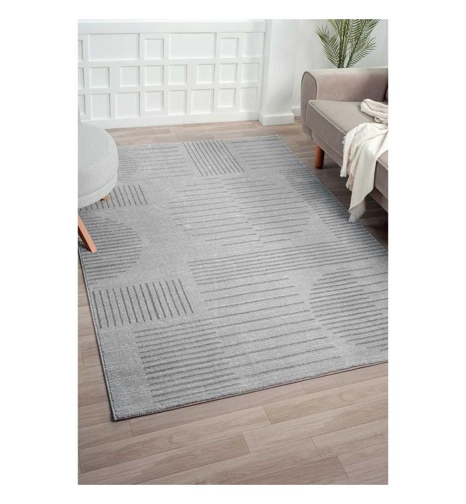 Tappeto, Grigio, 100% poliestere, 80 x 300 cm
