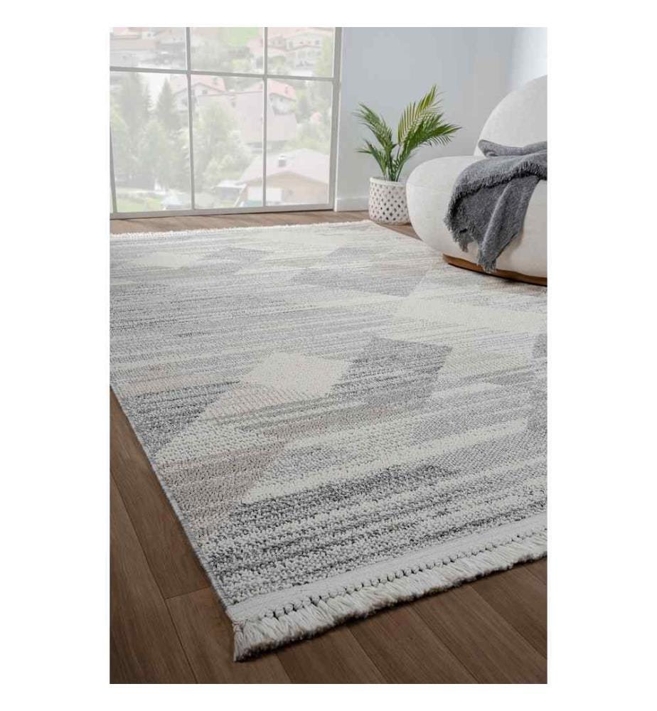 Tappeto, Crema, Grigio, 100% polipropilene, 200 x 290 cm