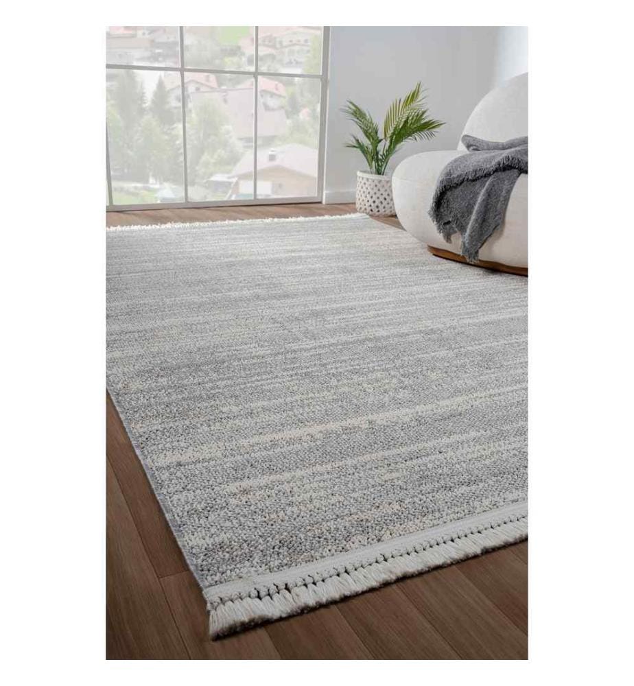 Tappeto, Crema, Grigio, 100% polipropilene, 80 x 300 cm