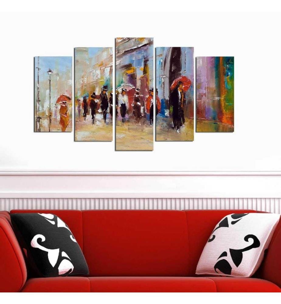 Dekorative MDF-Malerei, 5 Stück, Multicolor, Mdf