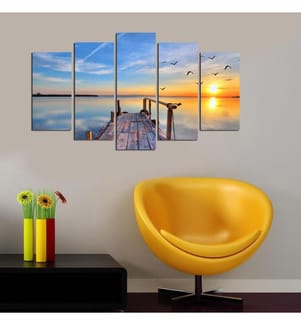 Pittura decorativa in MDF, 5 pezzi, Multicolore, Mdf