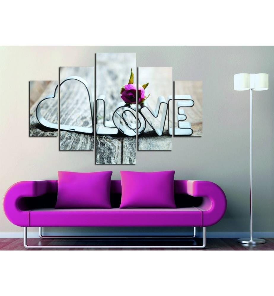 Dekorative MDF-Malerei, 5 Stück, Multicolor, Mdf