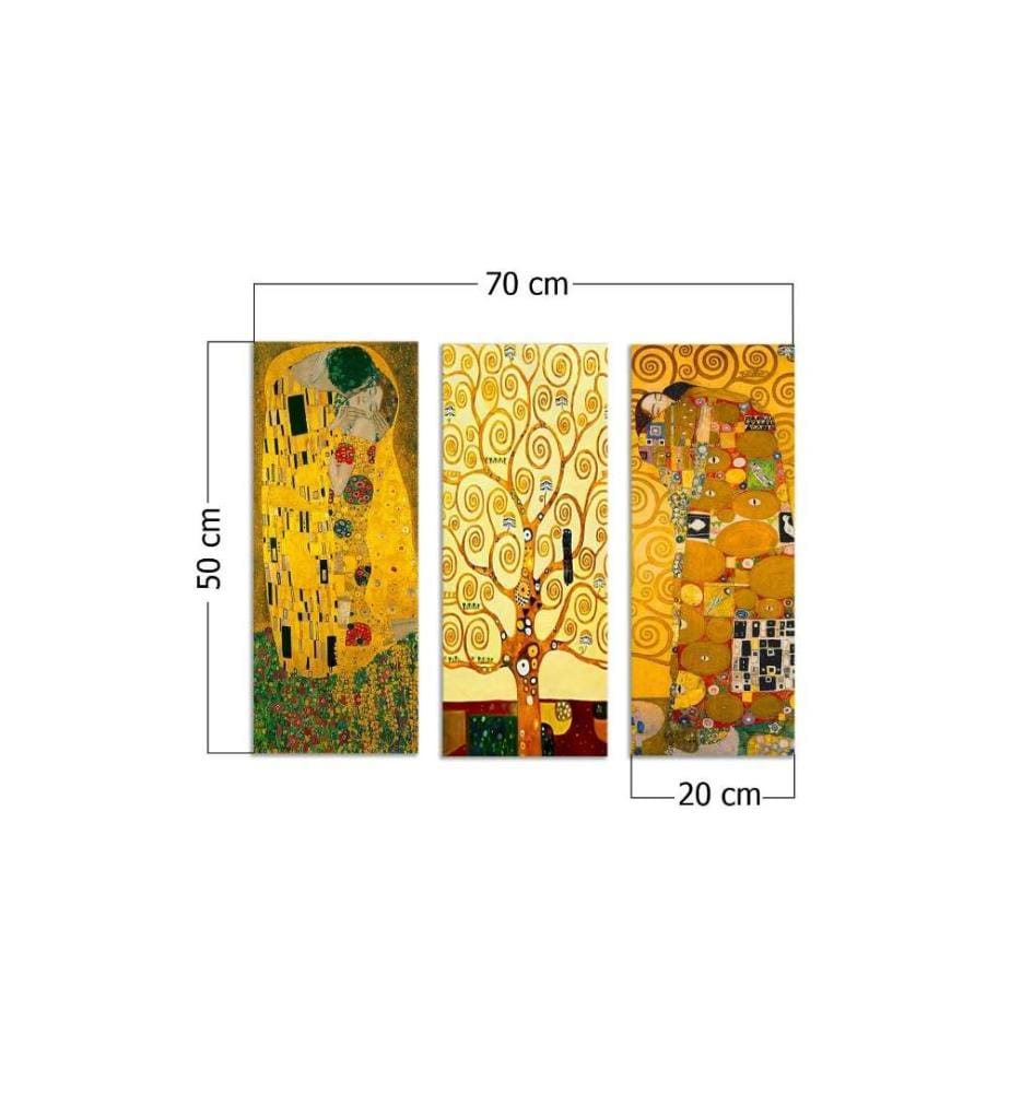 Dekorative MDF-Malerei, 3 Stück, Multicolor, Mdf