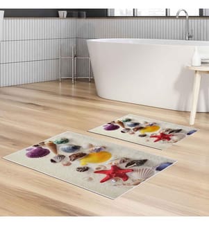 Badematten-Set, 2 Stück, Multicolor, Polyester, 850 gr-m²,