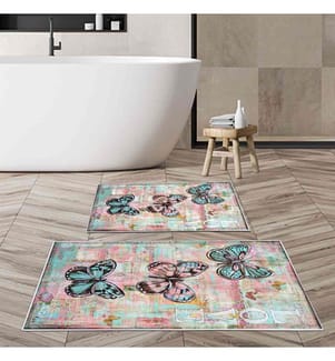 Badematten-Set, 2 Stück, Multicolor, Polyester, 850 gr-m²,