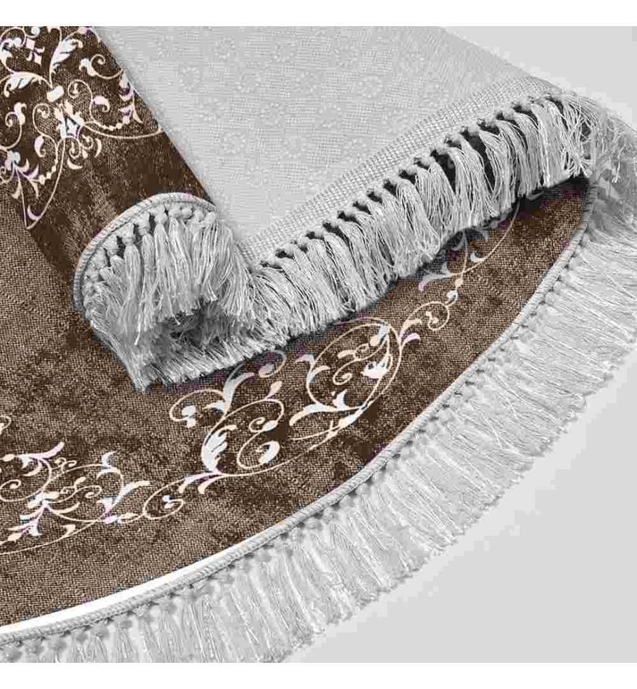 Set de tapis de bain, 2 pièces, marron, polyester, 850 gr-m²,