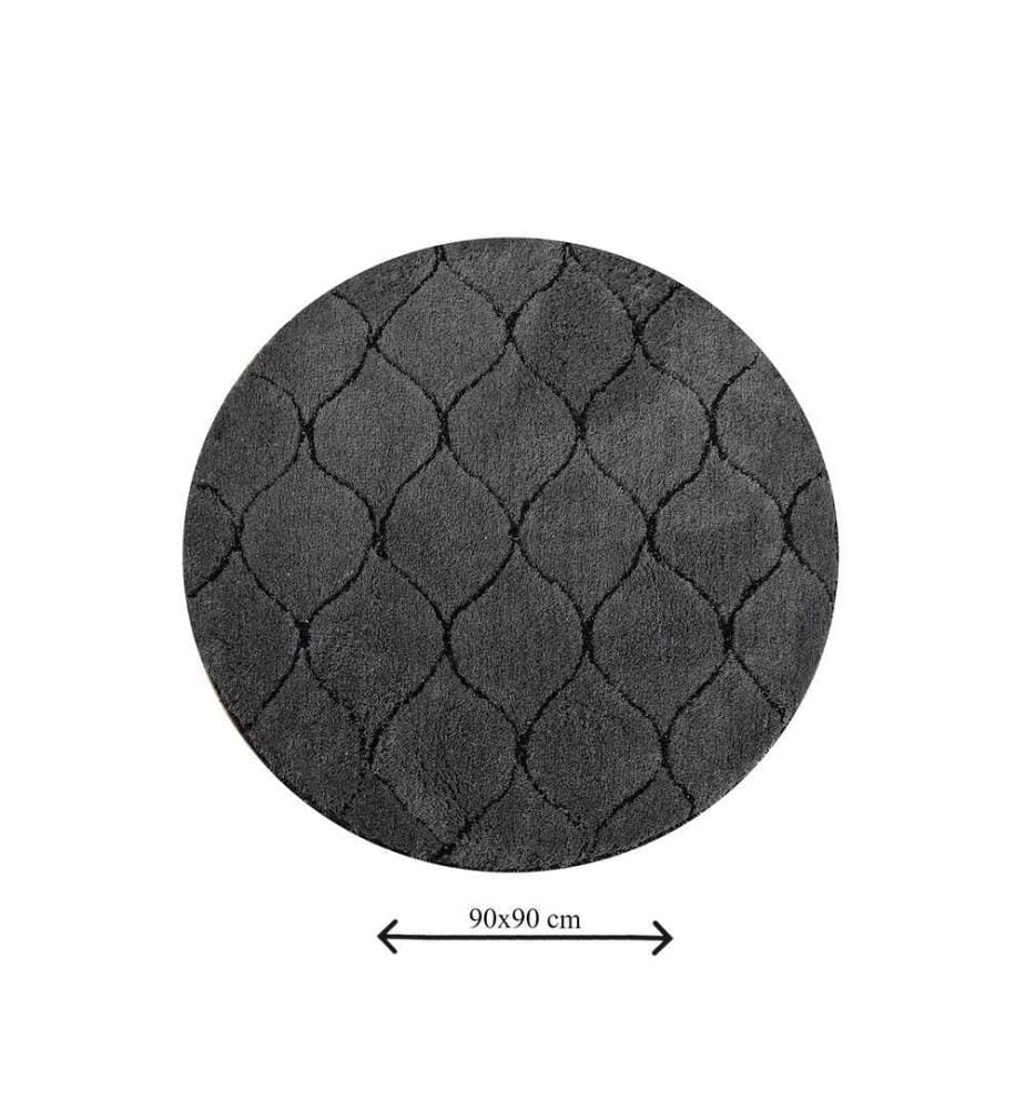 Tapis de bain, anthracite, acrylique, 18-30 mm hauteur des poils