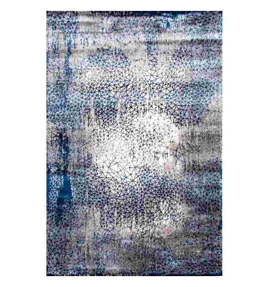 Tappeto da sala, 80 x 150, , Crema, Blu, Poliestere, 2200 gr-m²,
