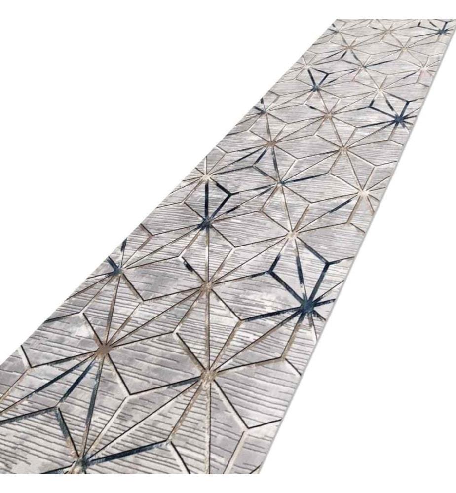 Tappeto da sala, 80 x 300, , Grigio blu, Poliestere, 1500 gr-m²,