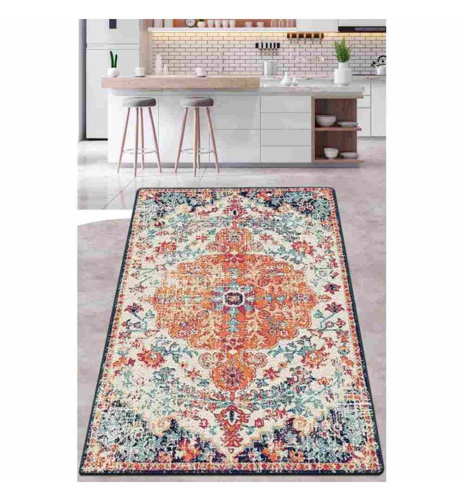Tappeto da sala, 80 x 100, , Multicolore, 50% tessuto di velluto - 50% poliestere, altezza pelo 10 mm