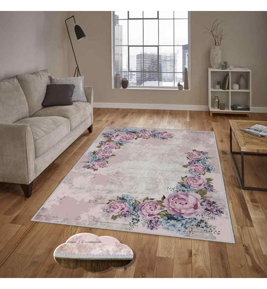 Tappeto da sala, 100 x 150, , Multicolore, Poliestere, Altezza pelo 1 mm