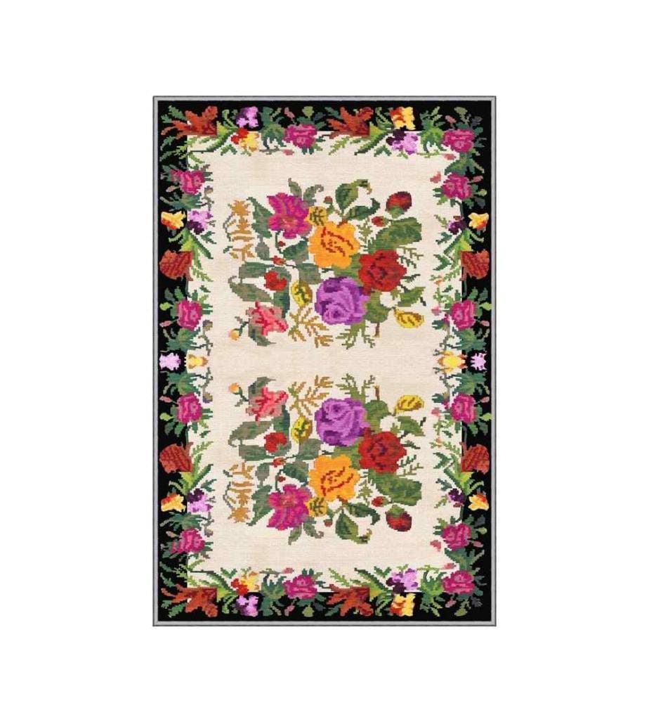 Tappeto da sala, 80 x 150, , Multicolore, Poliestere, Altezza pelo 1 mm