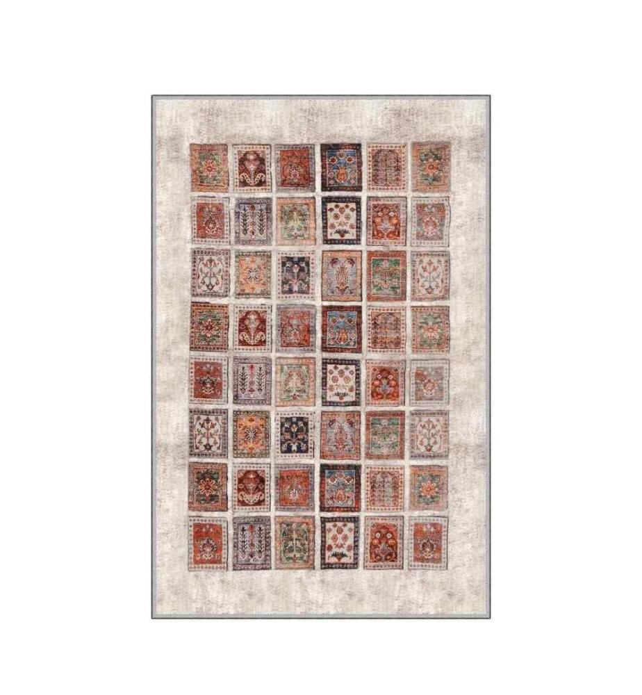 Tappeto da sala, 100 x 200, , Multicolore, Poliestere, Altezza pelo 1 mm