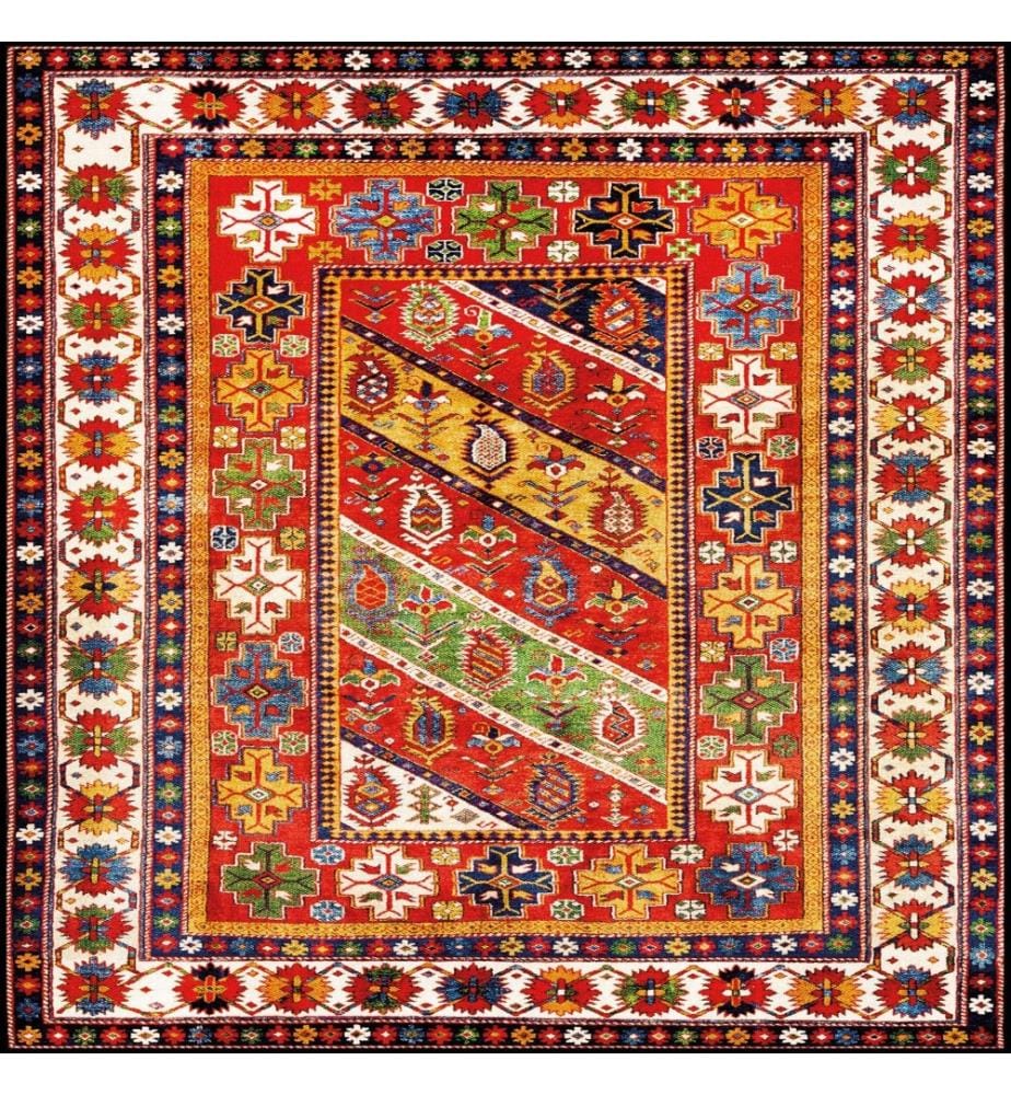 Tappeto da sala, 80 x 150, , Multicolore, Poliestere, Altezza pelo 1 mm