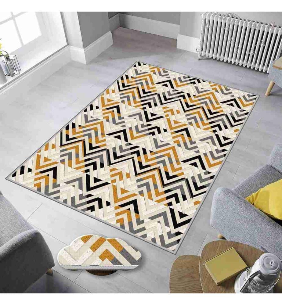 Tappeto da sala, 80 x 150, , Multicolore, Poliestere, Altezza pelo 1 mm