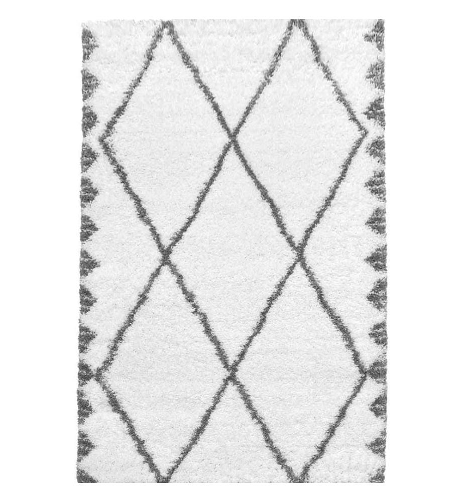 Tapis de hall, 80 x 150, , Blanc, Gris, Polyproplène, 2500 G-m²,