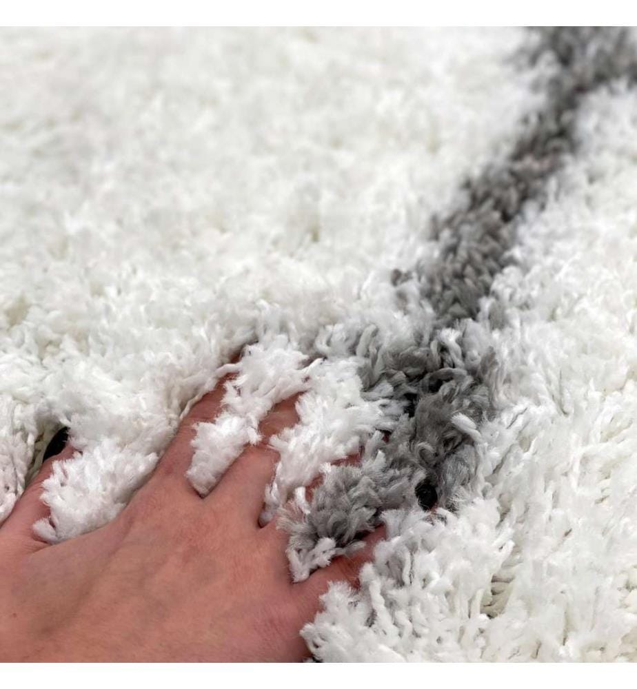 Tapis de hall, 80 x 150, , Blanc, Gris, Polyproplène, 2500 G-m²,