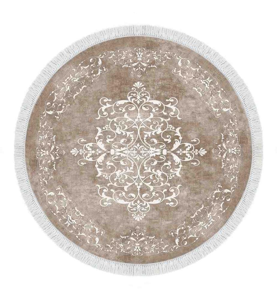 Tapis de hall, 100 x 100, , Beige, White, Polyester, 3 mm Hauteur d'éponge